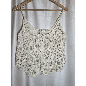 forever 21 crochet crop tank top Size Large